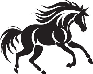 Dynamic Horse Head Icon Vector Graphic Design Graceful Equestrian Emblem Logo Art