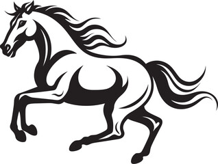 Sleek Equine Icon Vector Icon Art Artistic Mare Emblem Logo Graphic