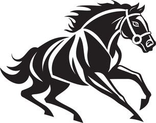 Powerful Horse Logo Graphic Design Sleek Equine Icon Vector Icon Art