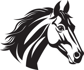 Graceful Horse Head Logo Vector Design Modern Stallion Icon Icon Art
