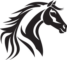 Dynamic Horse Jump Logo Icon Design Sleek Horse Profile Icon Vector Art