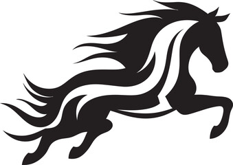 Sleek Equine Icon Icon Art Artistic Mare Logo Graphic Design