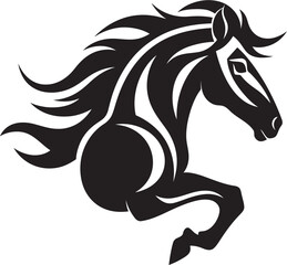 Modern Stallion Icon Vector Icon Art Stylized Horse Head Symbol Logo Graphic