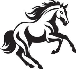 Powerful Steed Symbol Logo Design Modern Horse Silhouette Vector Graphic