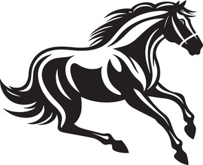 Sleek Equestrian Symbol Icon Design Artistic Horse Logo Vector Icon Art