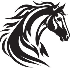 Powerful Stallion Emblem Vector Graphic Sleek Equestrian Symbol Icon Design