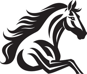 Graceful Horse Symbol Iconic Graphic Modern Horse Head Logo Vector Art