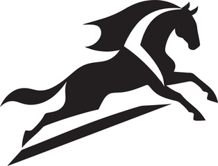 Artistic Horse Logo Vector Icon Art Galloping Stallion Icon Graphic Design