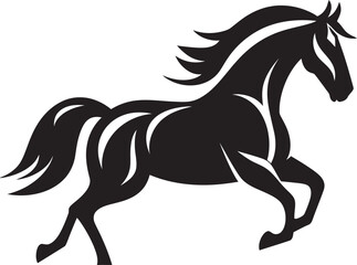 Stylized Equine Icon Logo Art Gallop Horse Logo Vector Design