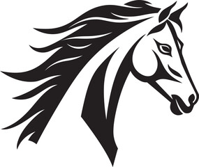 Galloping Stallion Icon Graphic Design Bold Horse Emblem Vector Logo Art