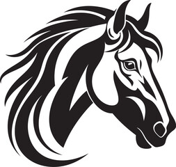 Graceful Horse Icon Icon Design Modern Mare Emblem Logo Vector Art