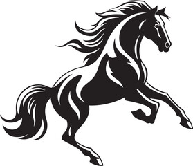 Sleek Stallion Icon Logo Graphic Artistic Equine Emblem Vector Design