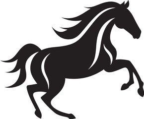 Artistic Equine Emblem Vector Design Galloping Horse Symbol Icon Art