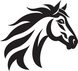 Elegant Horse Emblem Graphic Design Majestic Stallion Icon Vector Icon Art