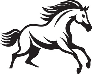 Majestic Stallion Icon Vector Icon Art Dynamic Equine Symbol Logo Graphic