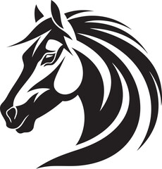 Dynamic Equine Symbol Logo Graphic Graceful Horse Head Logo Vector Design