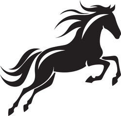 Dynamic Stallion Emblem Logo Graphic Graceful Horse Logo Vector Design