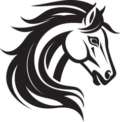 Modern Mustang Icon Icon Art Stylized Horse Symbol Graphic Design