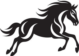 Stylized Horse Symbol Graphic Design Powerful Mare Logo Vector Icon Art