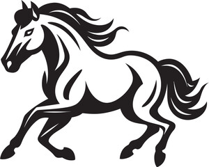 Bold Horse Logo Vector Icon Design Elegant Horse Emblem Icon Graphic