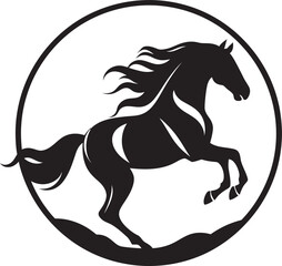 Sleek Stallion Logo Vector Graphic Powerful Horse Icon Icon Design