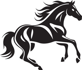 Stylized Horse Logo Graphic Art Gallop Horse Icon Vector Design