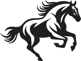 Gallop Horse Icon Vector Design Artistic Steed Symbol Logo Graphic