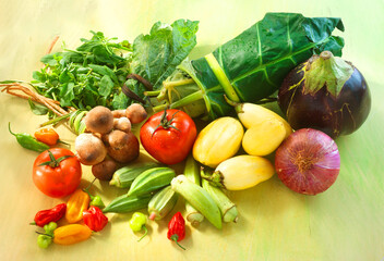 Fresh-african vegetables, afrikanisches Gemüse, Ghana, Afrika, gemüse, 