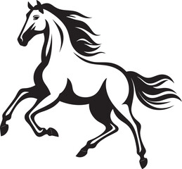 Dynamic Horse Emblem Icon Design Sleek Equestrian Symbol Logo Graphic