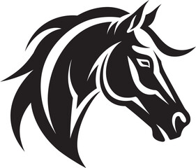 Sleek Stallion Logo Icon Design Powerful Steed Emblem Vector Art