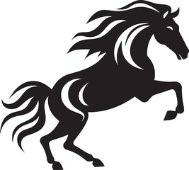 Elegant Equestrian Icon Logo Design Majestic Mustang Symbol Vector Art