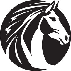 Fototapeta premium Graceful Horse Icon Logo Graphic Elegant Horse Emblem Vector Design
