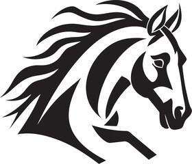 Majestic Mare Logo Icon Art Dynamic Horse Head Icon Vector Design