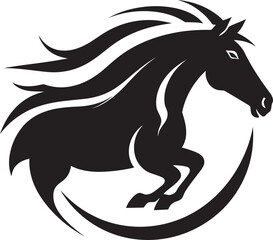 Modern Horse Icon Logo Art Stylized Mare Emblem Vector Graphic