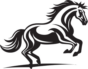 Stylized Horse Emblem Vector Graphic Gallop Horse Logo Logo Design