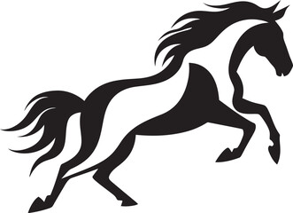 Gallop Horse Logo Logo Design Artistic Horse Icon Vector Art
