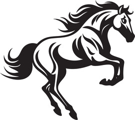Galloping Stallion Logo Icon Graphic Graceful Horse Head Icon Vector Art