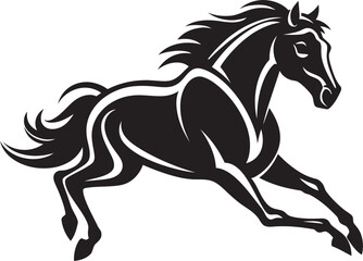 Powerful Steed Logo Graphic Art Modern Equine Icon Vector Design