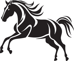 Stylized Horse Emblem Logo Graphic Gallop Horse Logo Icon Art