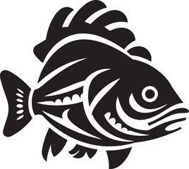 Inka Style Tribal Fish Icon Minimal Logo Tribal Fish Icon Minimal Inka Art