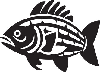 Minimalist Inka Fish Symbol Tribal Design Ancient Tribal Fish Icon Inka Logo