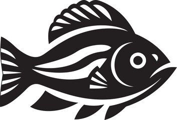 Ancient Inka Fish Emblem Tribal Design Inka Style Tribal Fish Icon Minimal Art