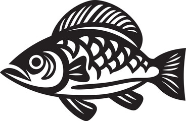 Minimal Inka Fish Symbol Tribal Design Ethnic Tribal Fish Logo Inka Inspired