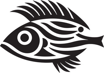 Minimalist Inka Fish Emblem Ethnic Art Ethnic Tribal Fish Design Inka Logo