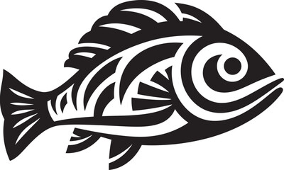 Inka Fish Symbol Minimalist Tribal Art Tribal Fish Icon Inka Inspired Logo