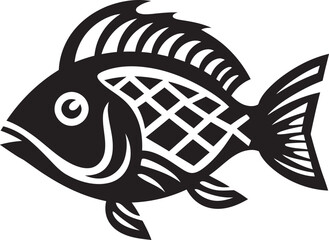 Tribal Fish Icon Ethnic Inka Symbol Minimalist Inka Fish Symbol Tribal Art