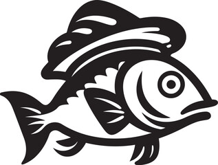 Minimalist Inka Fish Symbol Logo Graphic Ethnic Tribal Fish Emblem Inka Design