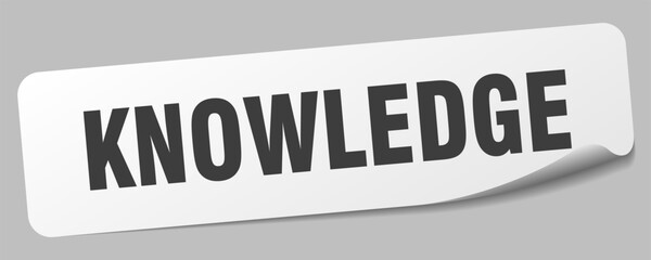knowledge sticker. knowledge label