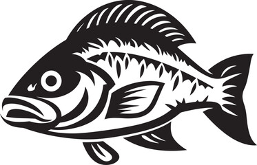 Inka Fish Illustration Tribal Graphic Minimalist Tribal Fish Emblem Inka Logo