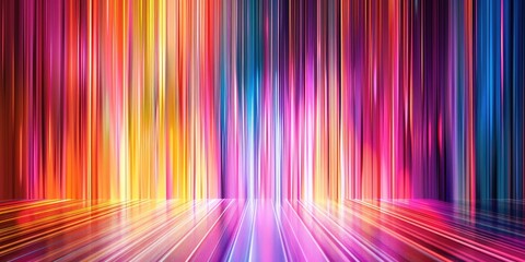 Fototapeta premium Dynamic Neon Stripes with Light Effects